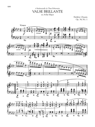 Book cover for Valse brillante in A-flat Major, Op. 34, No. 1