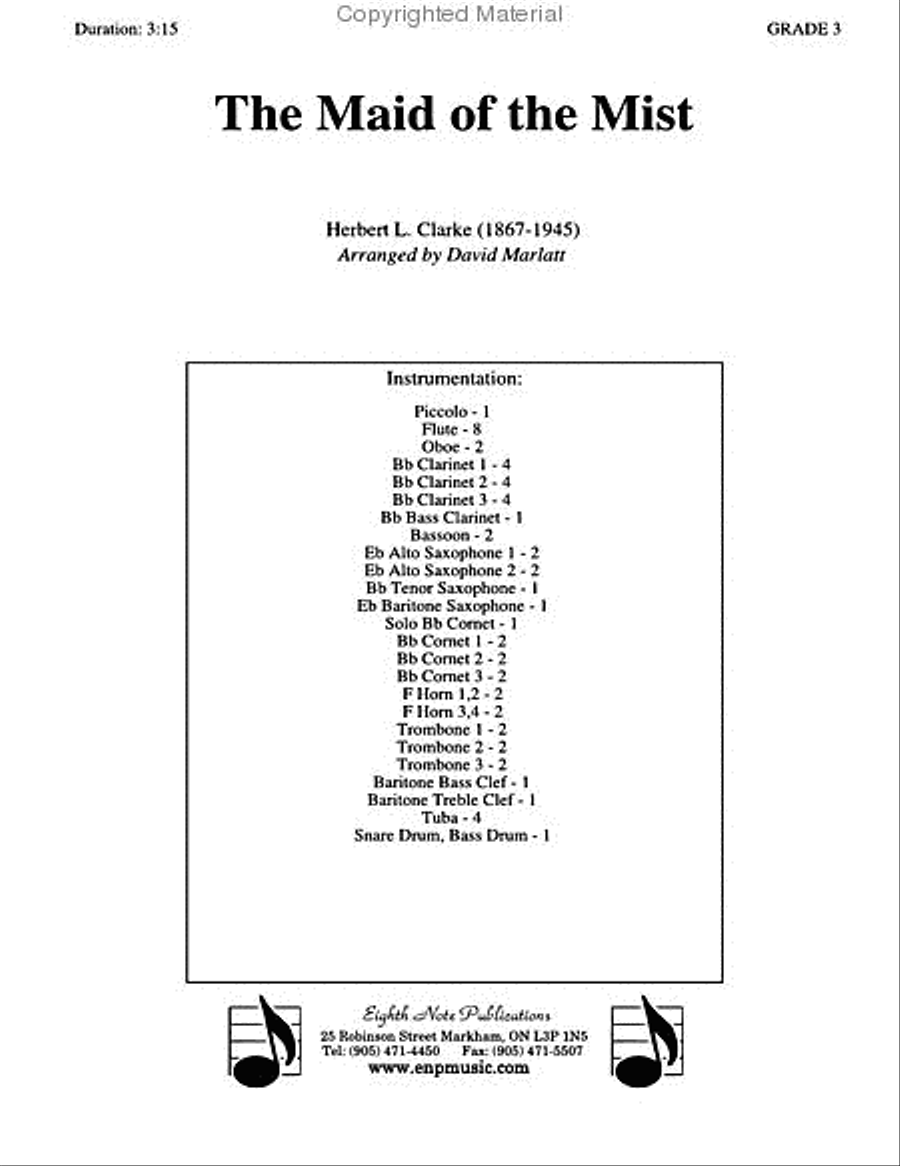 The Maid of the Mist Concert Band scores gallery preview page 2