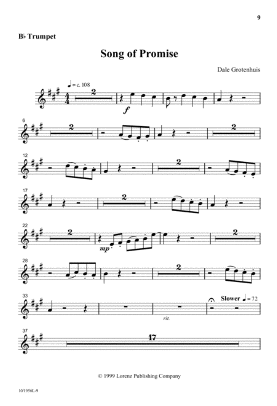 Song of Promise 4-Part scores gallery preview page 9