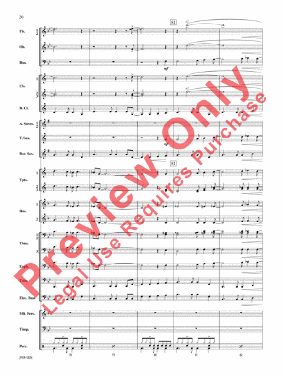 The Beatles Remembered Concert Band scores gallery preview page 21