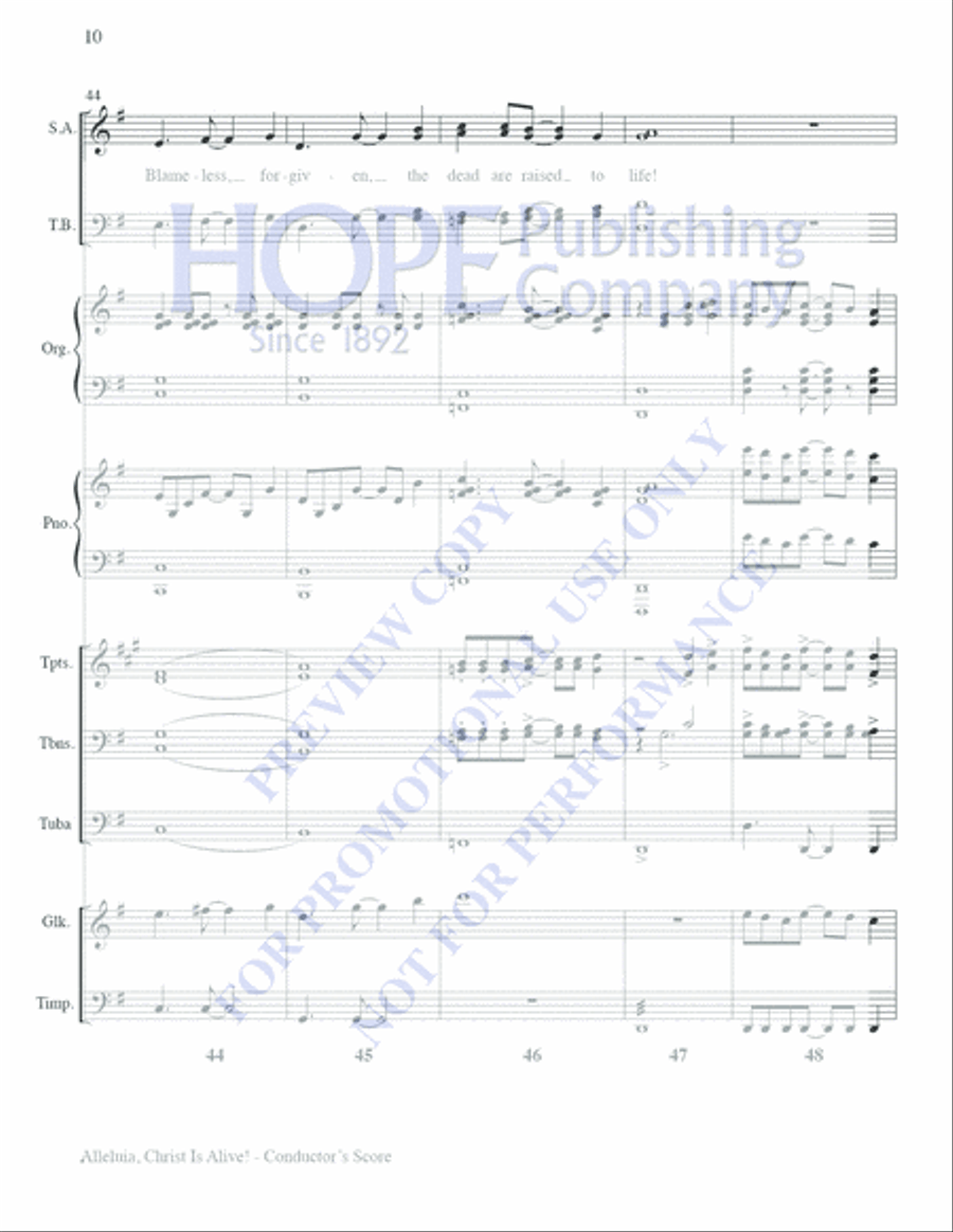 Alleluia, Christ Is Alive! Choir scores gallery preview page 12