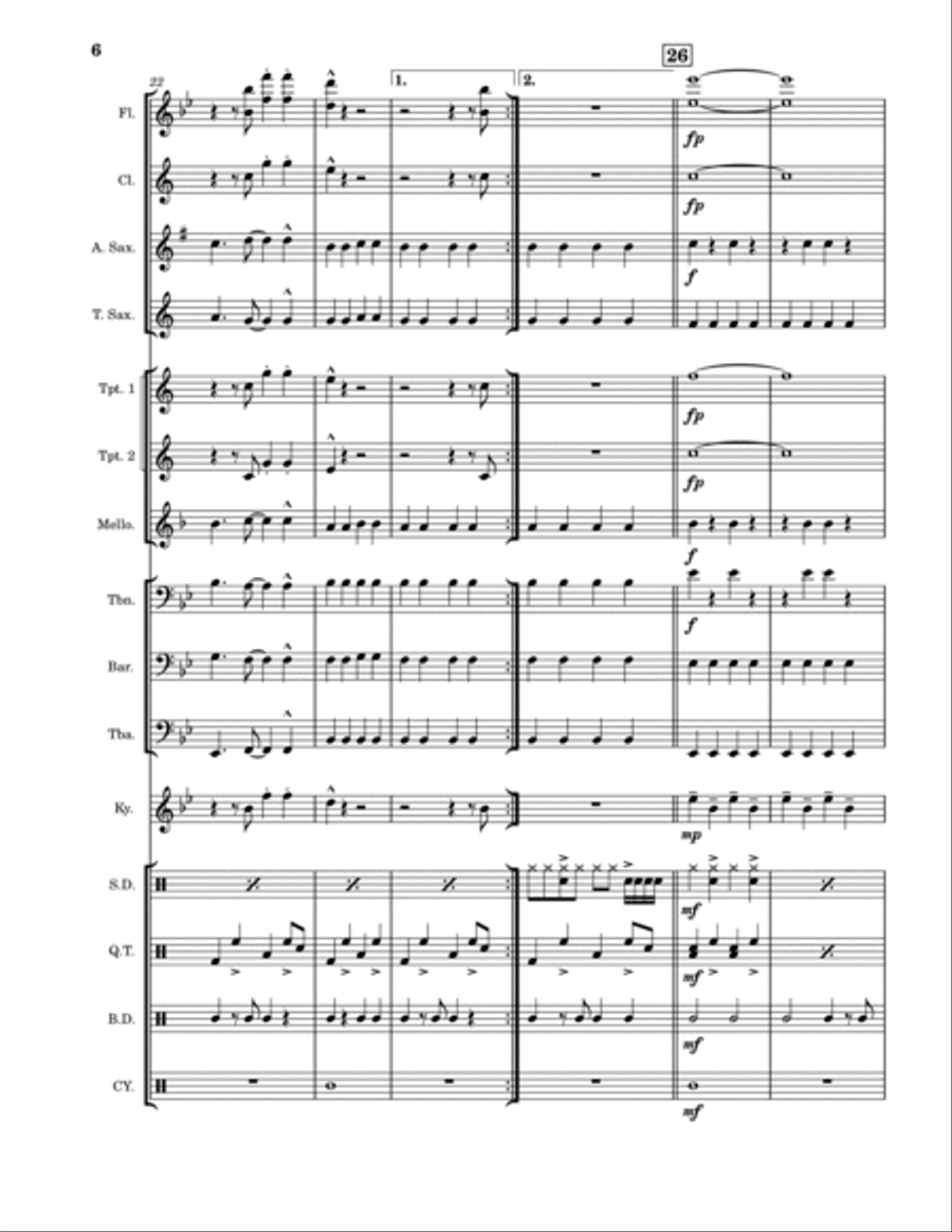 Blitzkrieg Bop Marching Band scores gallery preview page 6