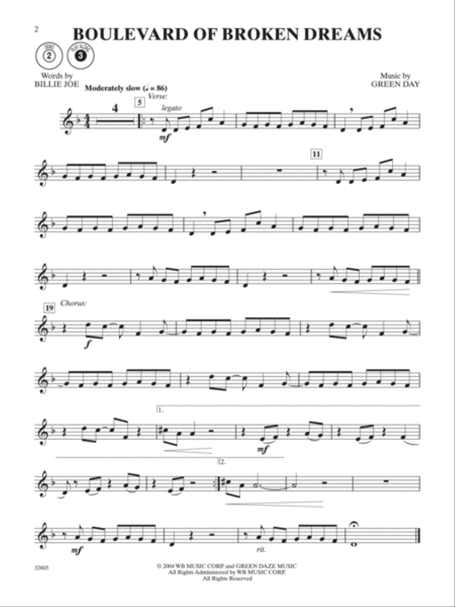 Easy Rock Instrumental Solos, Level 1 Trumpet Solo scores gallery preview page 3