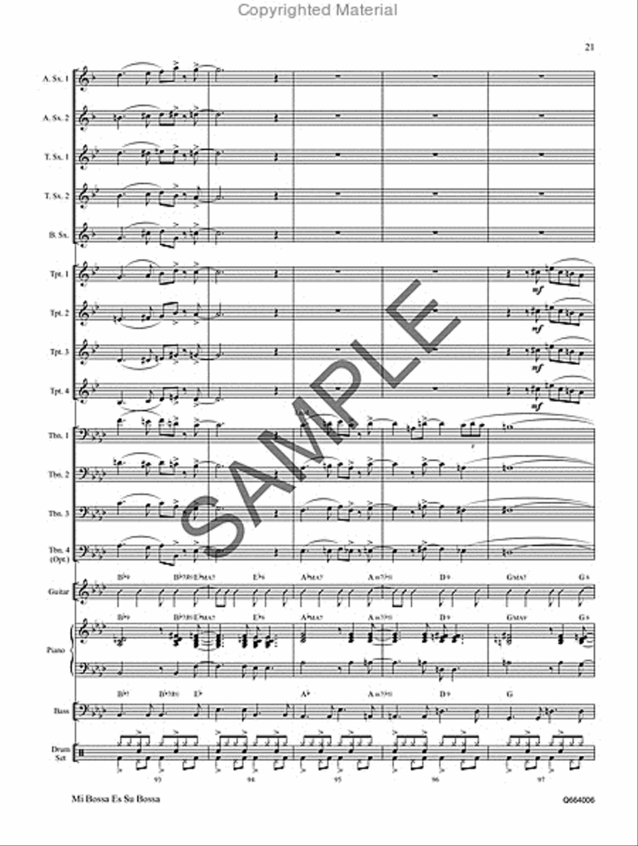 Mi Bossa Es Su Bossa Mi Bossa Es Su Bossa Organ scores gallery preview page 22
