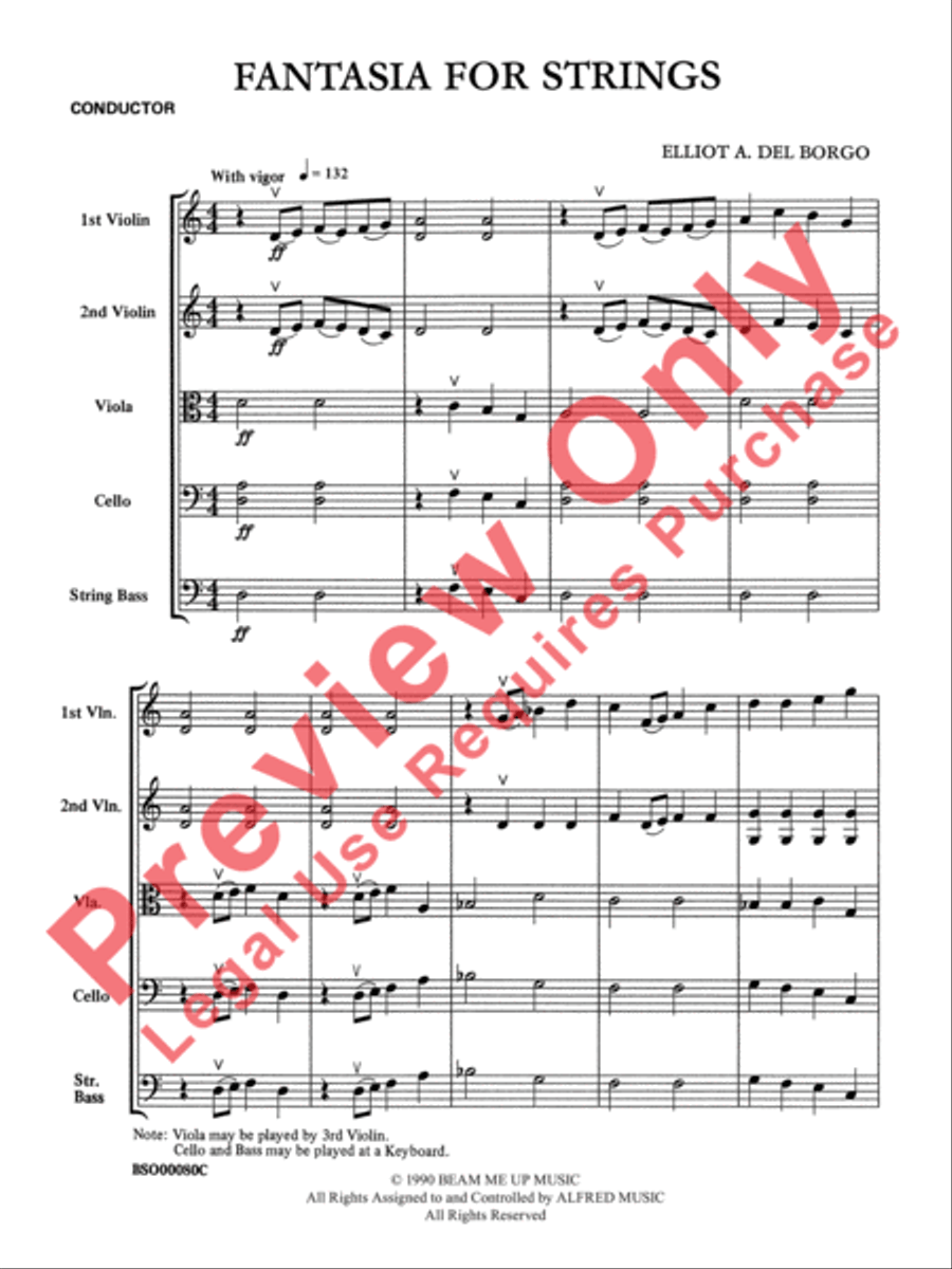 Fantasia for Strings String Orchestra scores gallery preview page 3