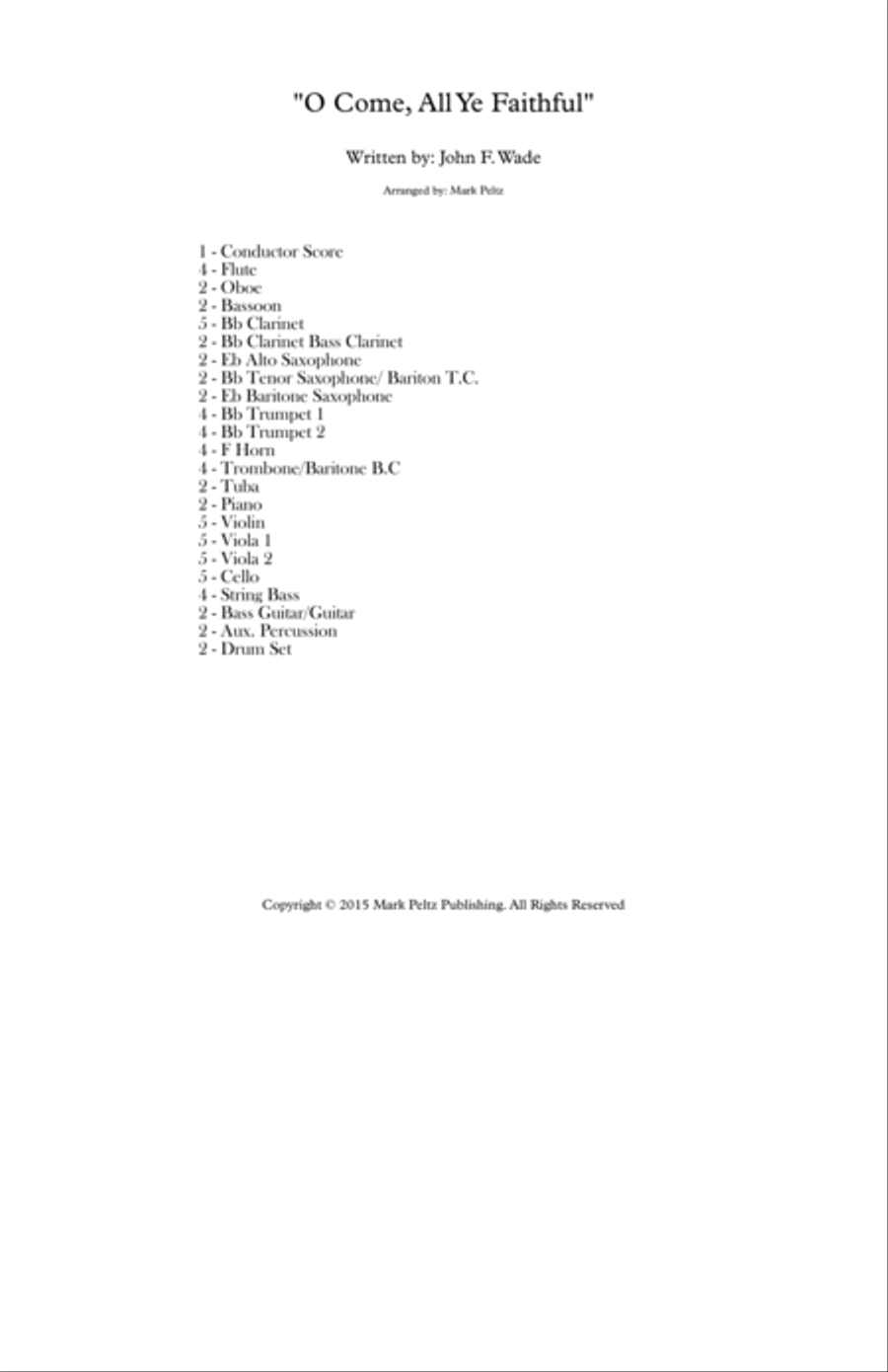 O' Come All Ye Faithful O' Come All Ye Faithful Full Orchestra scores gallery preview page 2
