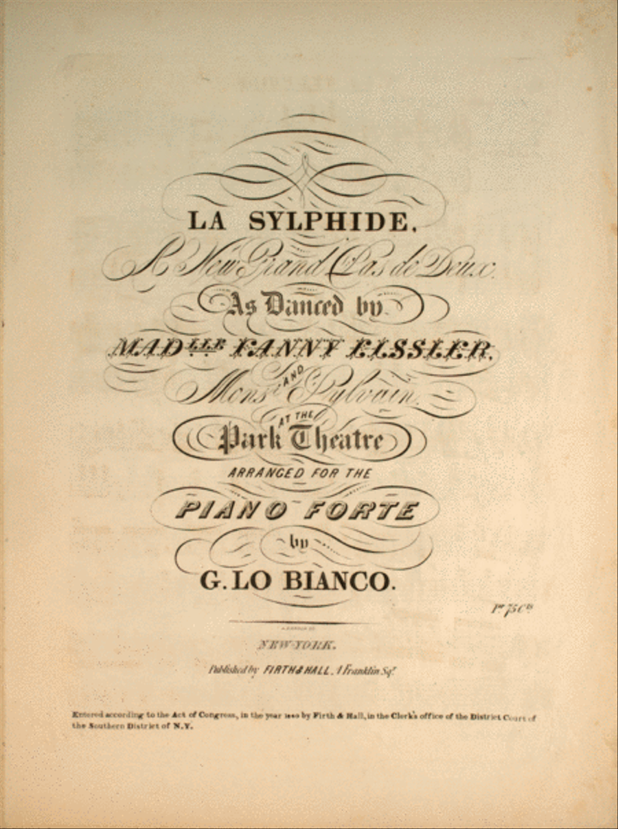 La Sylphide. A New Grand Pas de Deux Piano Solo scores gallery preview page 1
