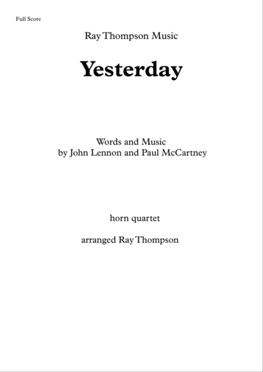 Yesterday Brass Quartet scores gallery preview page 2