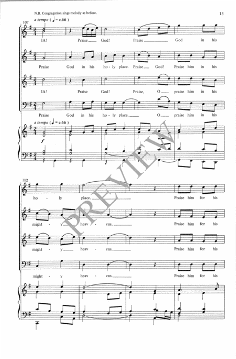 Praise God! Praise God! 4-Part scores gallery preview page 14