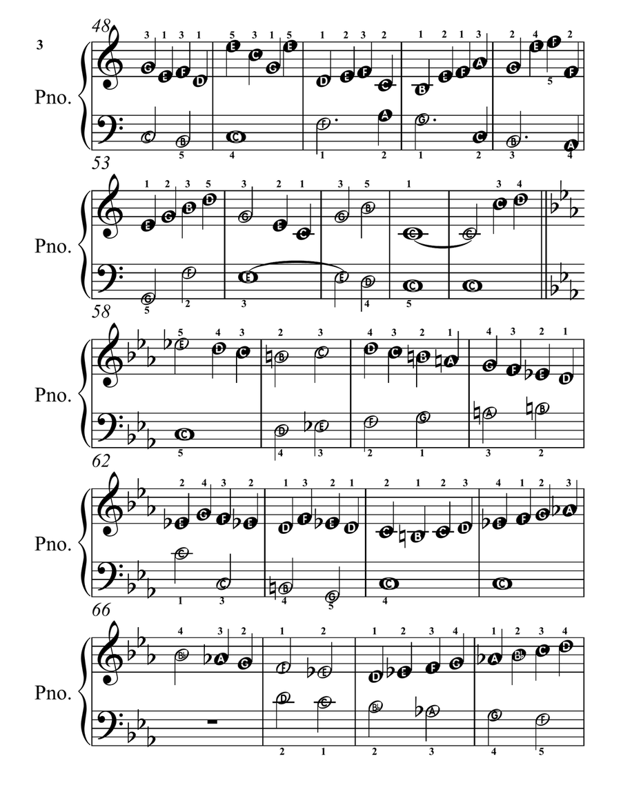 Bourree Cello Suite Number 3 BWV 1009 Easy Piano Sheet Music Cello scores gallery preview page 4