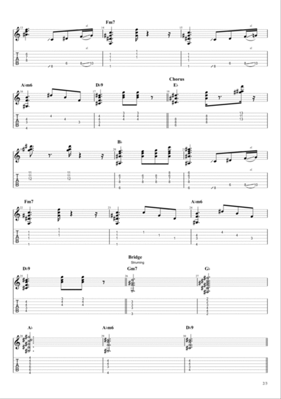 Japanese Denim Guitar Tablature scores gallery preview page 2