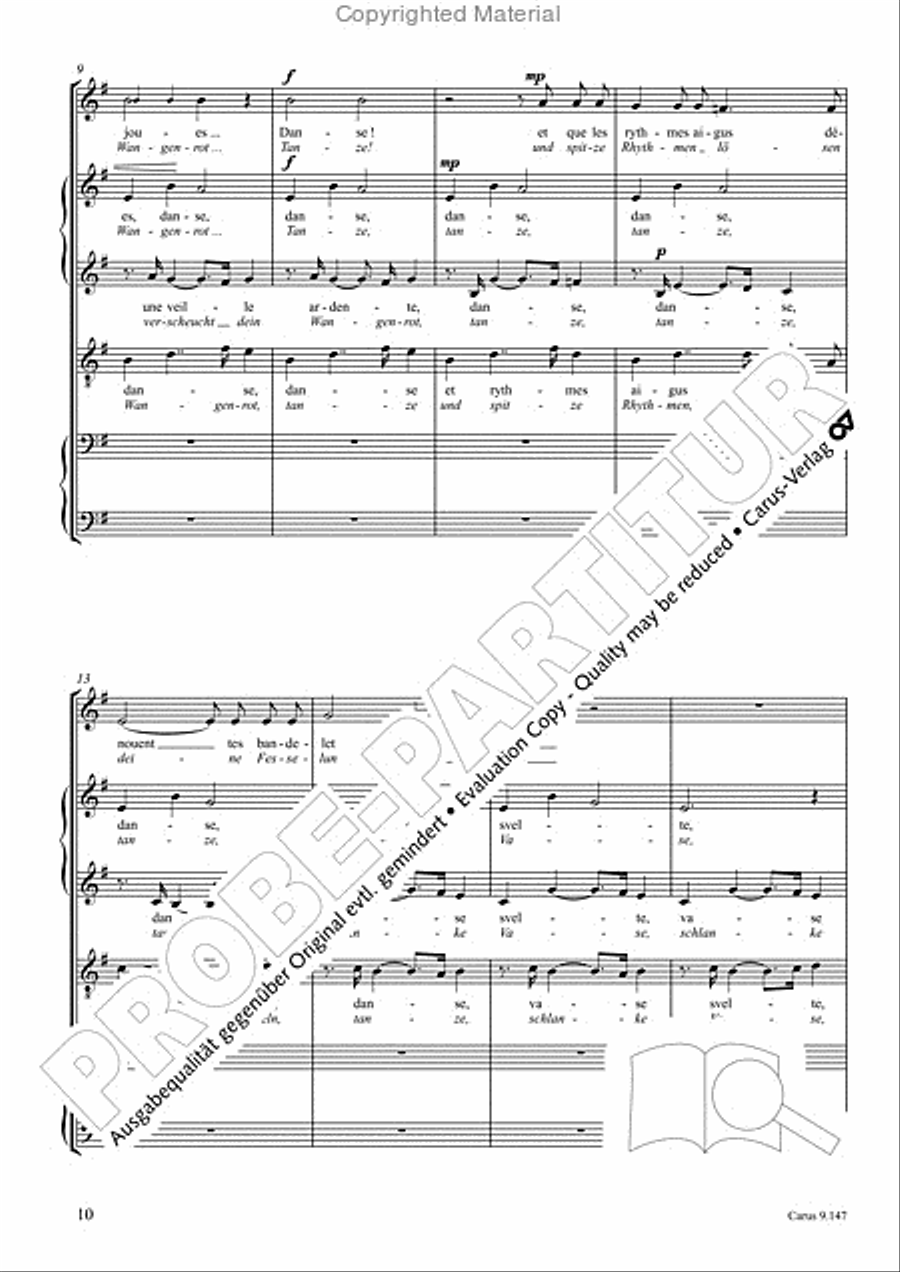 Gottwald/Faure: Deux Melodies Choir scores gallery preview page 11