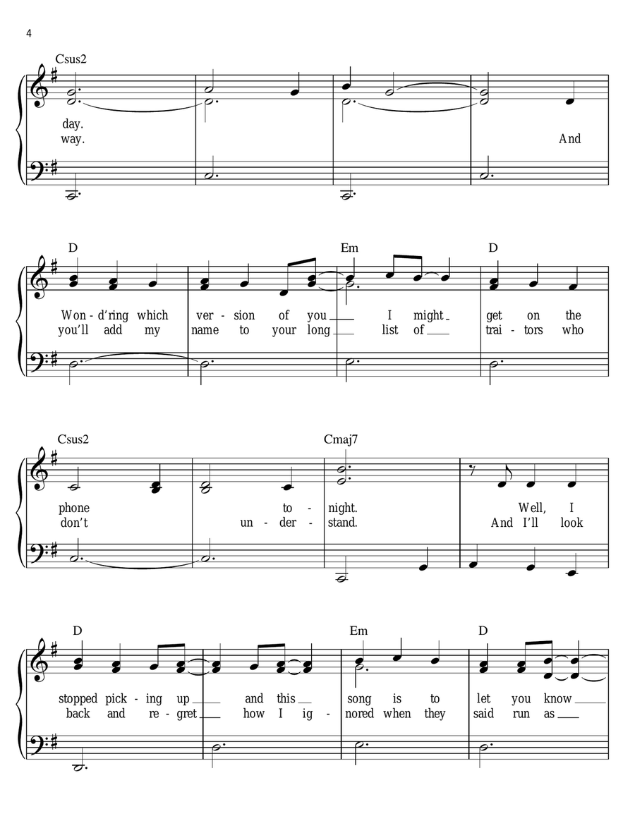 Dear John Voice scores gallery preview page 4
