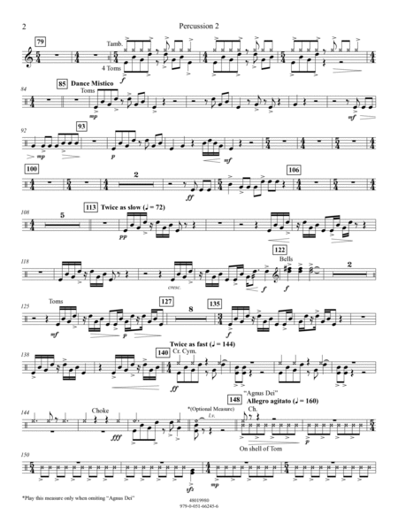 Suite from Mass (arr. Michael Sweeney) - Percussion 2