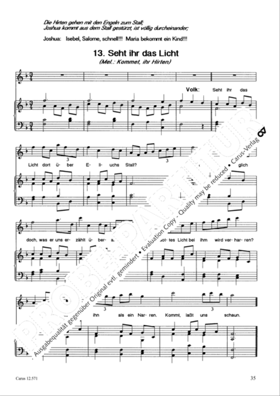 O je, Bethlehem Unison Choir scores gallery preview page 36