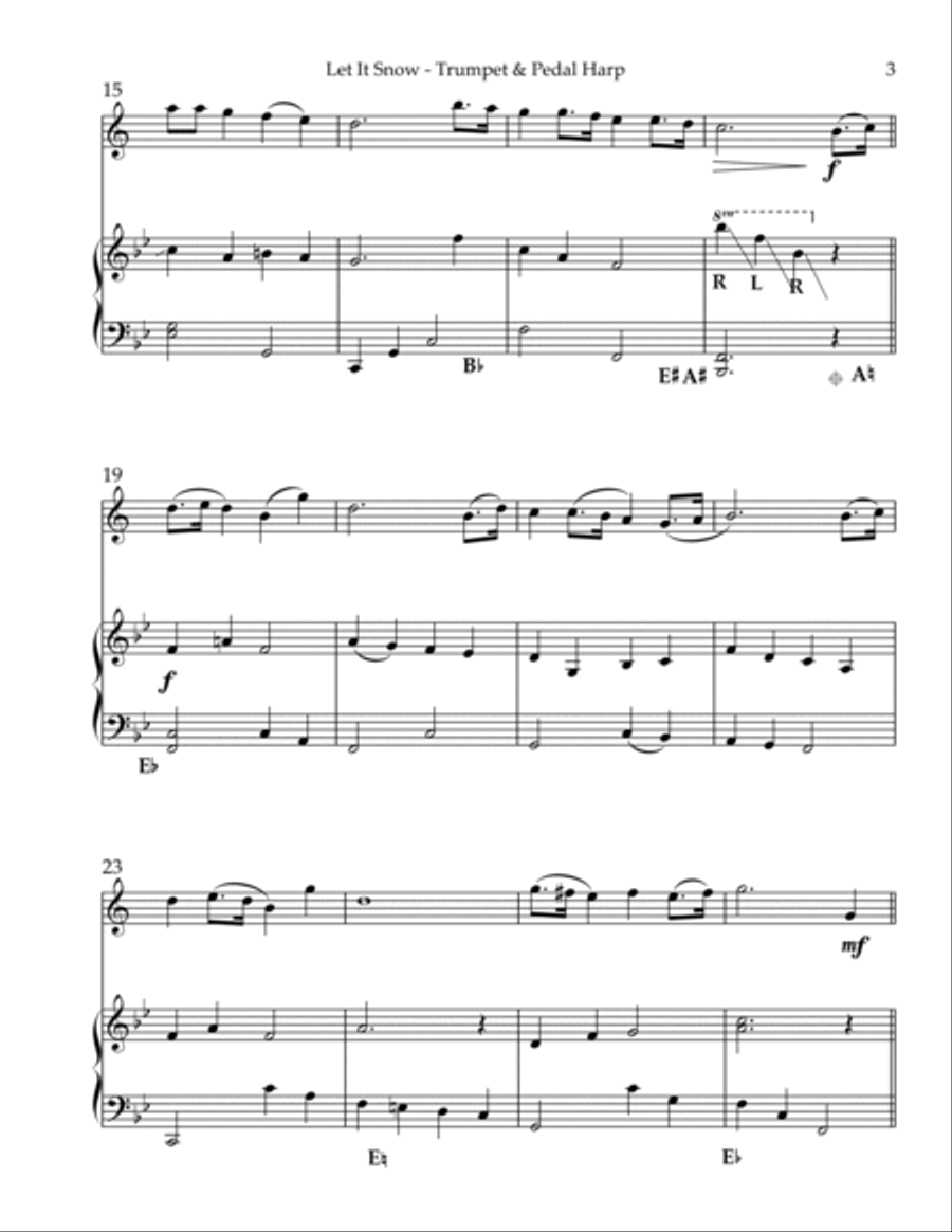 Let It Snow! Let It Snow! Let It Snow! Trumpet Duet scores gallery preview page 3