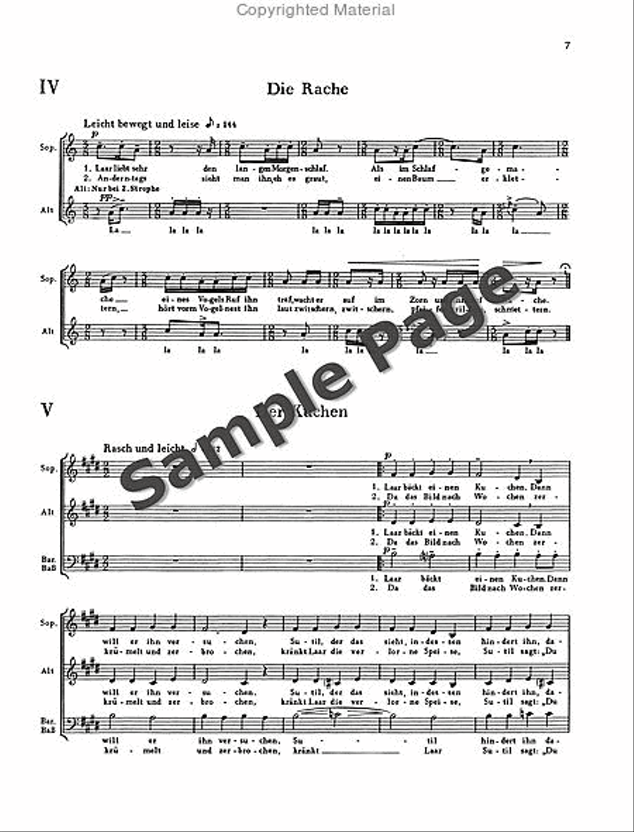 Wyttenbach J Sutil+laar Scherzlieder Mixed Choir scores gallery preview page 8