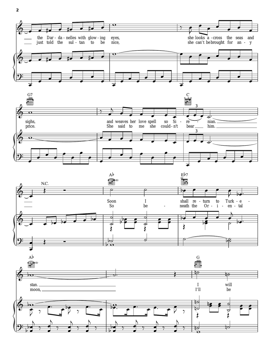Dardanella Piano, Vocal, Guitar scores gallery preview page 2
