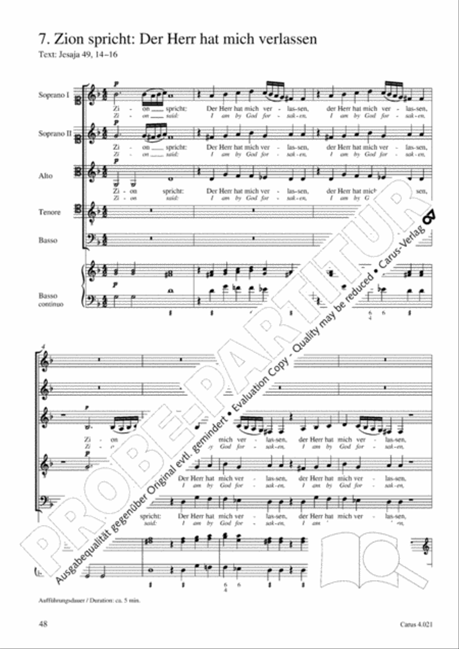Schein: Israelsbrunnlein. Fontana d'Israel. Complete edition Choir scores gallery preview page 55
