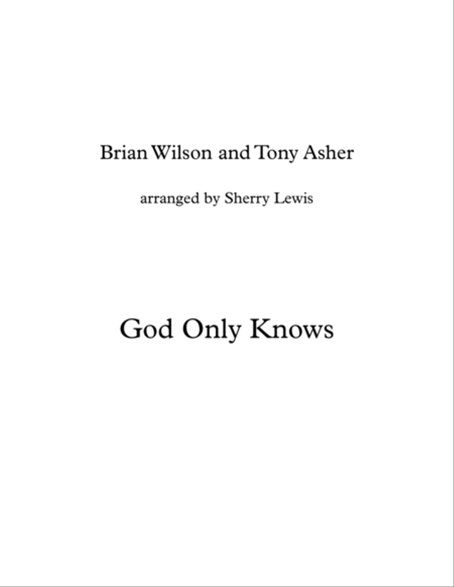 God Only Knows String Quartet scores gallery preview page 2