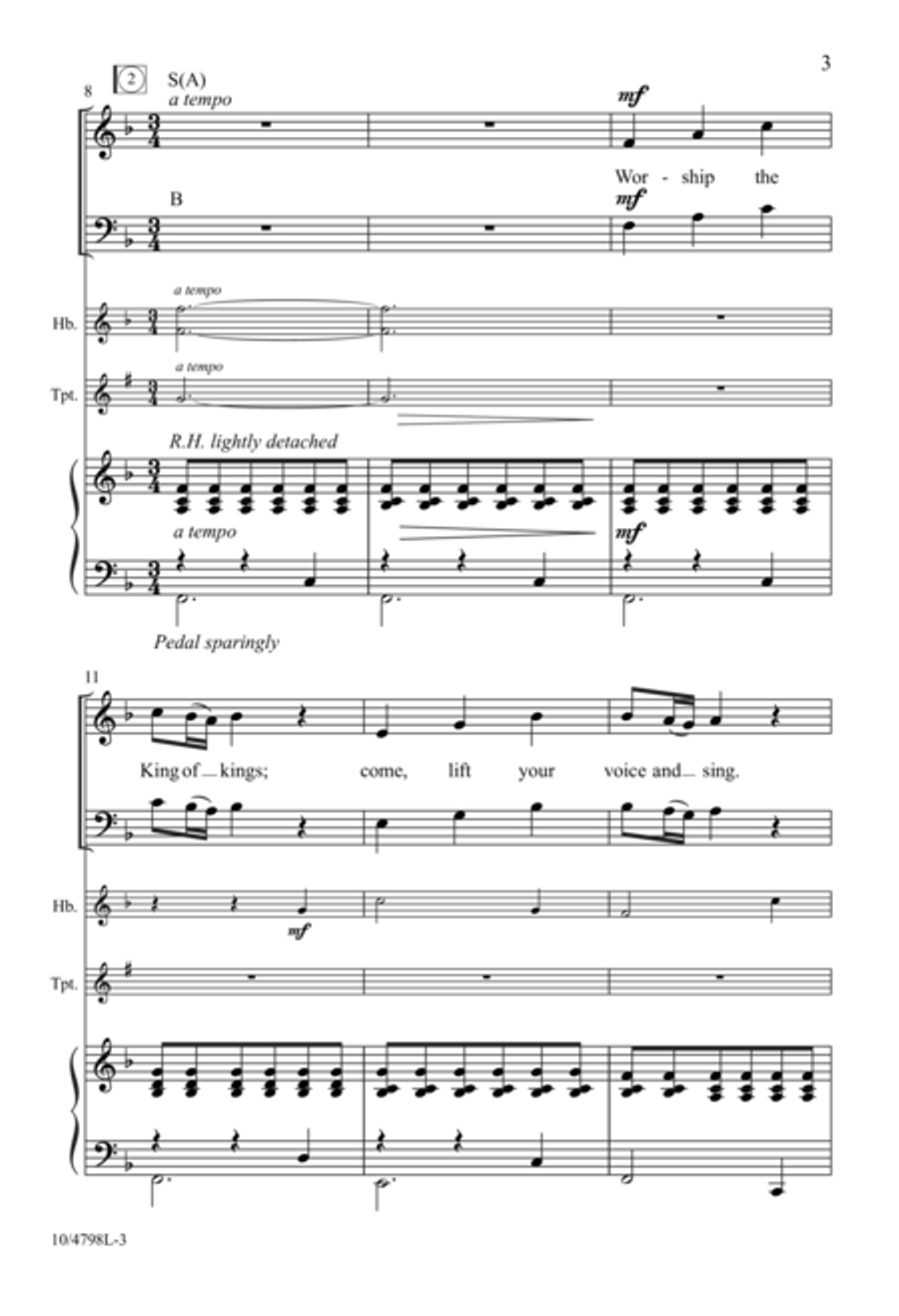 Worship the King of Kings 2-Part scores gallery preview page 3