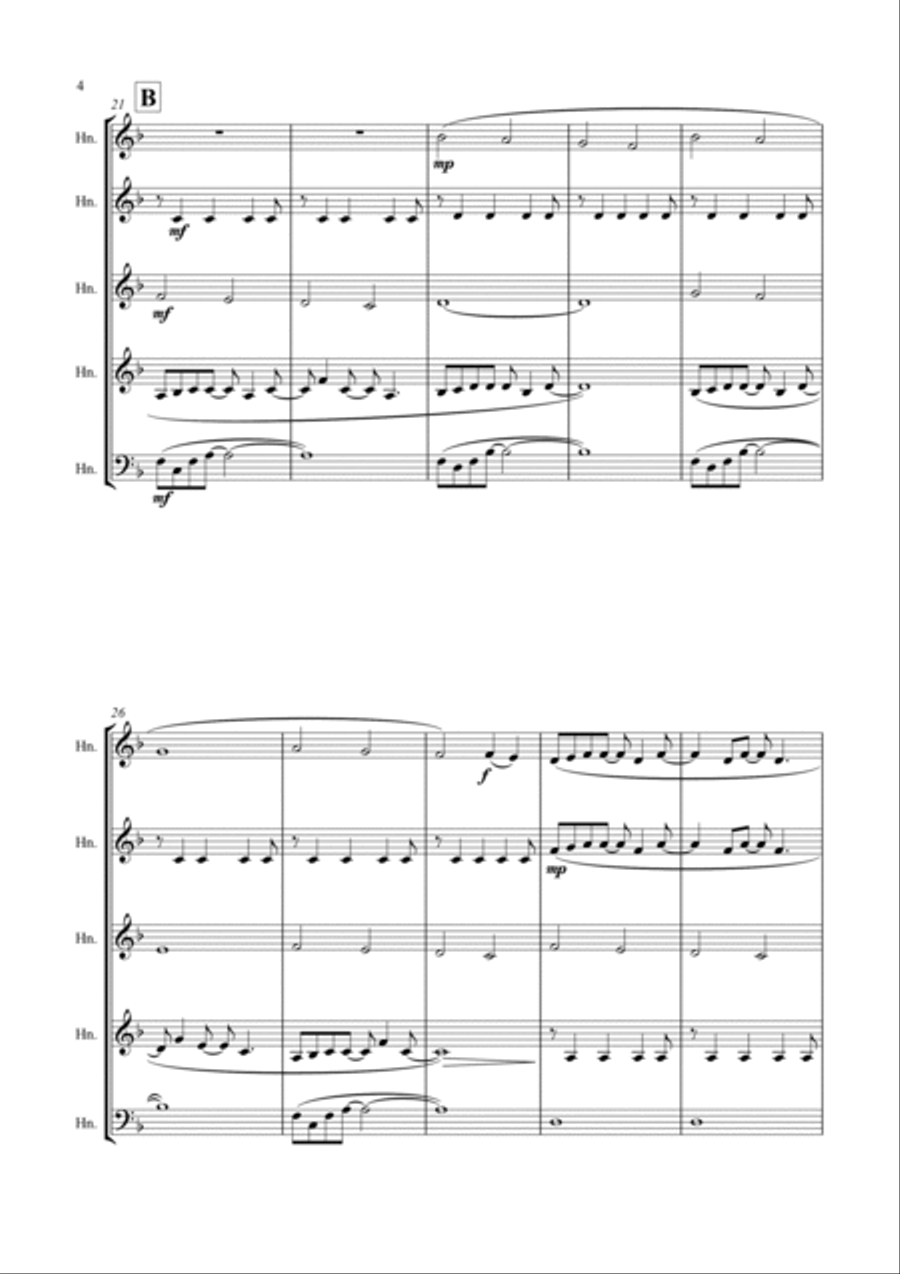 Forrest Gump - Main Title (feather Theme) Brass Ensemble scores gallery preview page 5