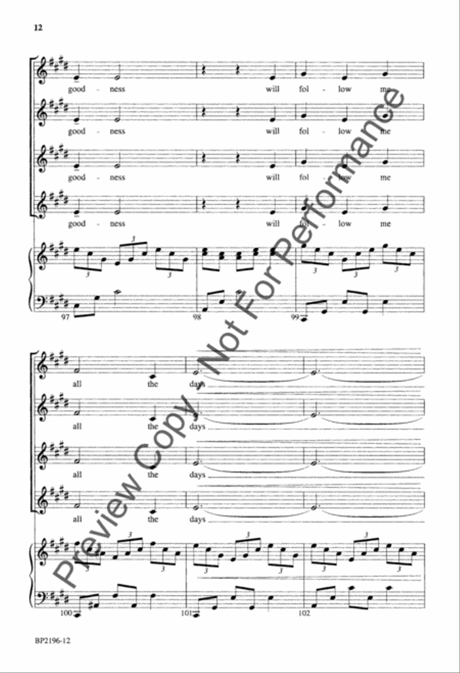Psalm 23 - Courtney - SSAA SSAA scores gallery preview page 13