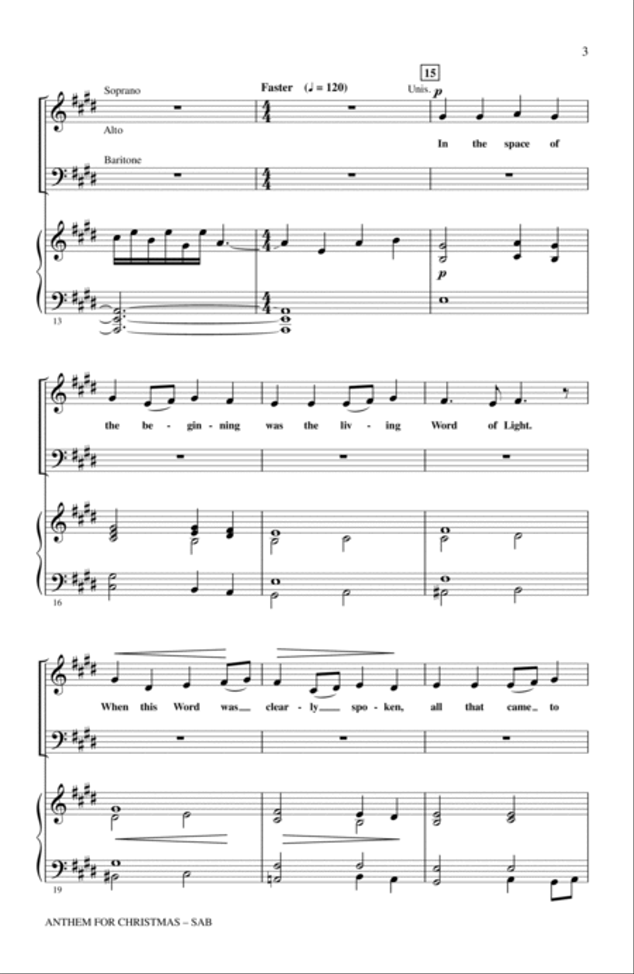 Anthem For Christmas Anthem For Christmas 3-Part scores gallery preview page 2