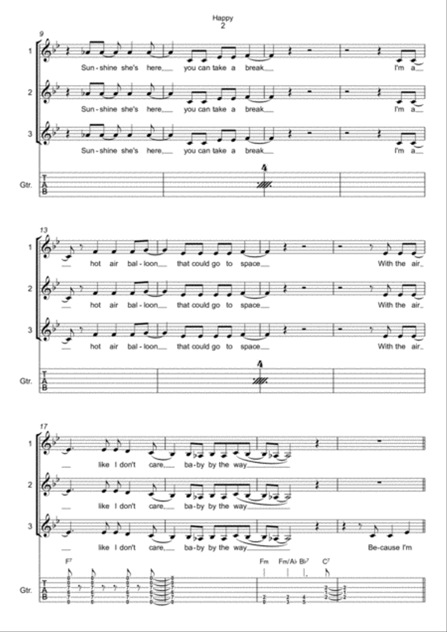 Happy 3-Part scores gallery preview page 2