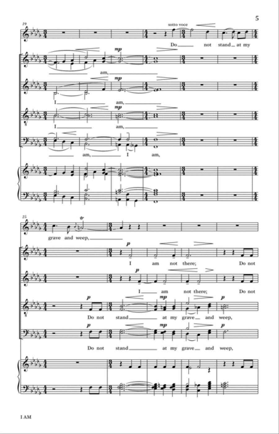 I Am 4-Part scores gallery preview page 3