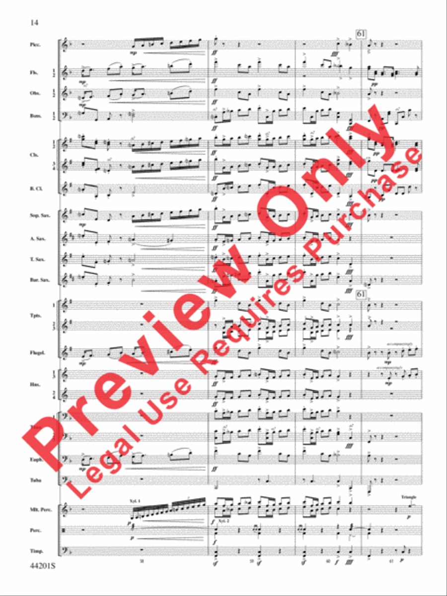 Handel in the Strand Concert Band scores gallery preview page 15
