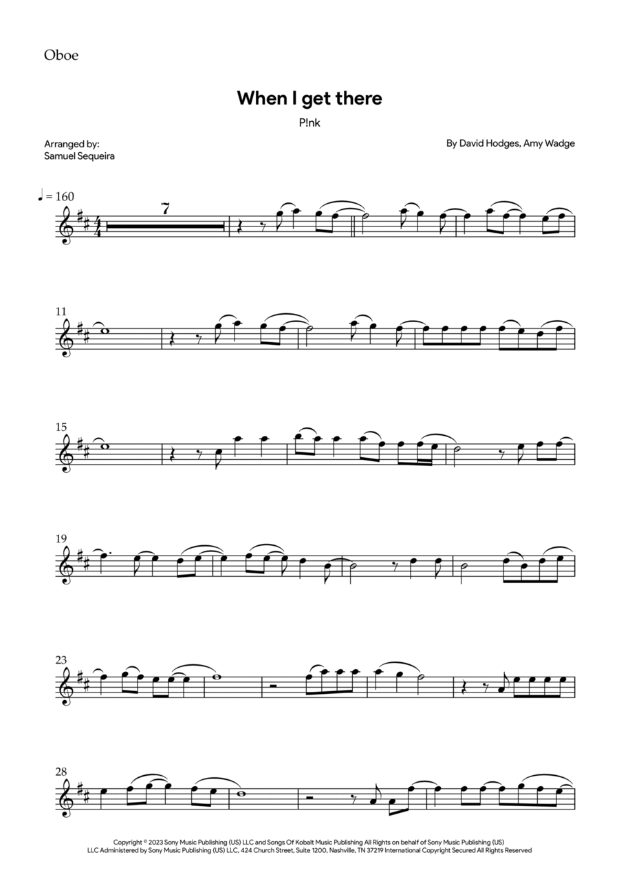 When I Get There Oboe Solo scores gallery preview page 1