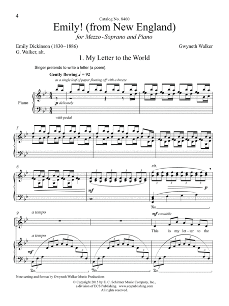 Book cover for My Letter to the World from Emily!