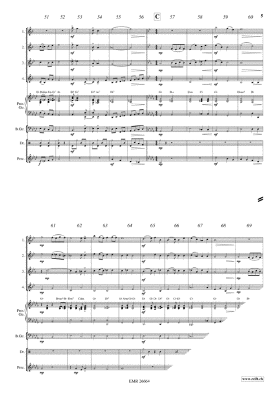 Cowboy Country Saxophone Ensemble scores gallery preview page 5