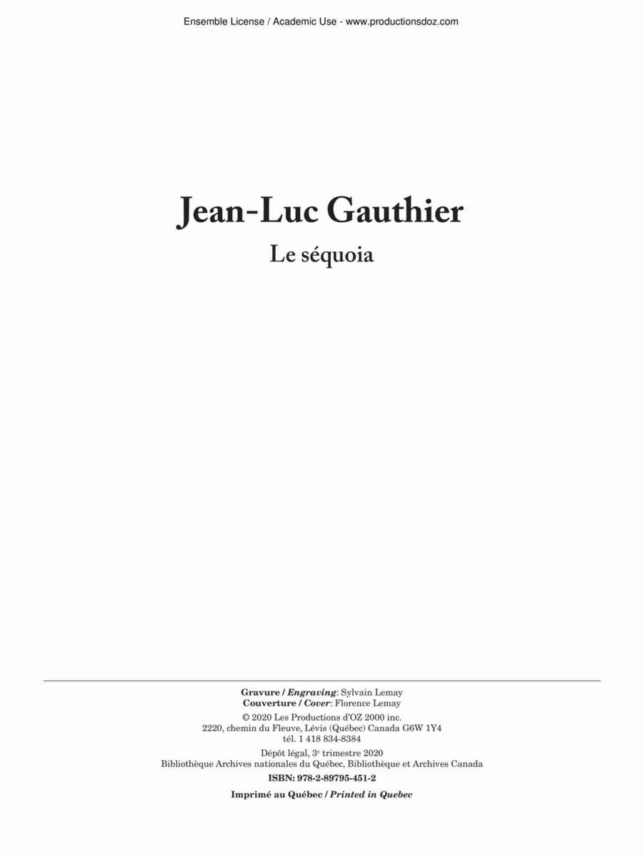 Le séquoia Le séquoia Flute scores gallery preview page 1
