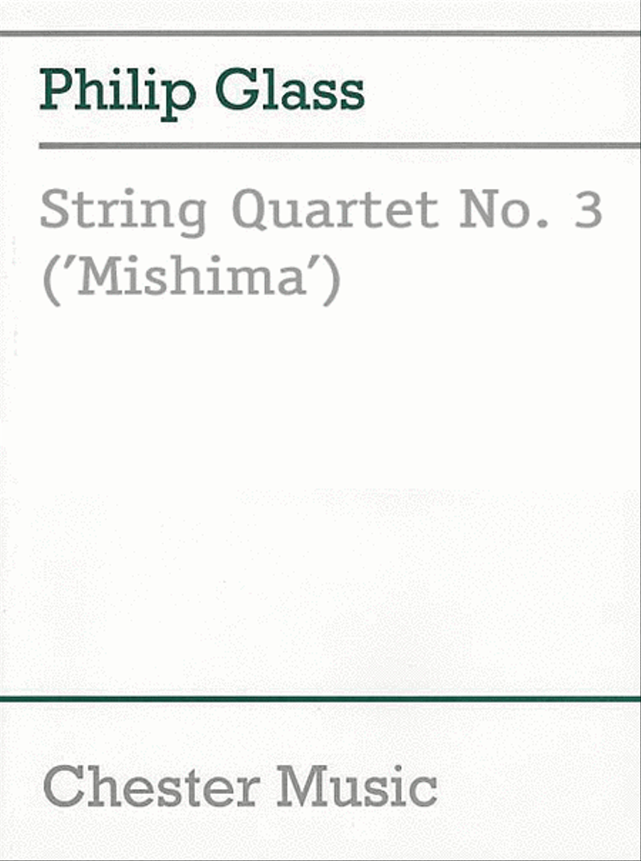 String Quartet No. 3 (Mishima) String Quartet scores gallery preview page 1