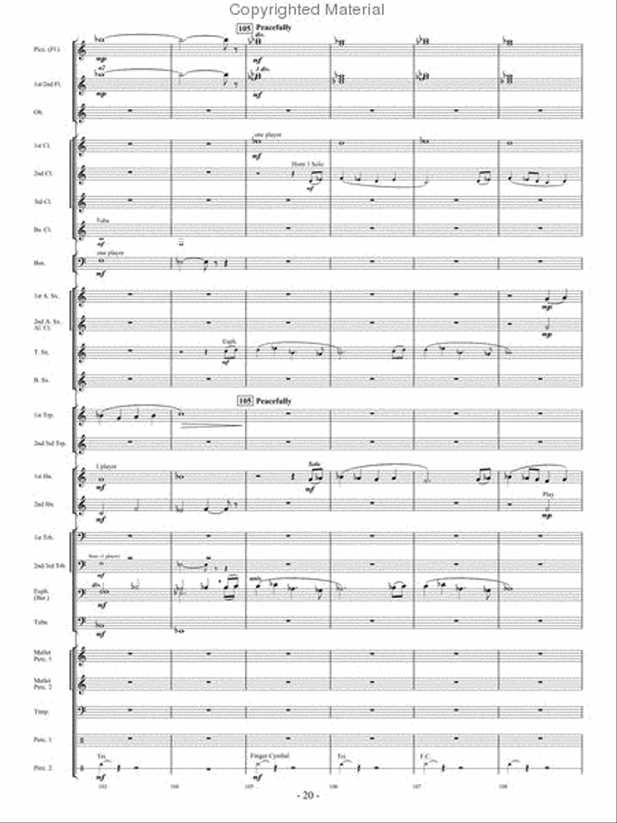 Beyond the Breaking Tides Concert Band scores gallery preview page 19