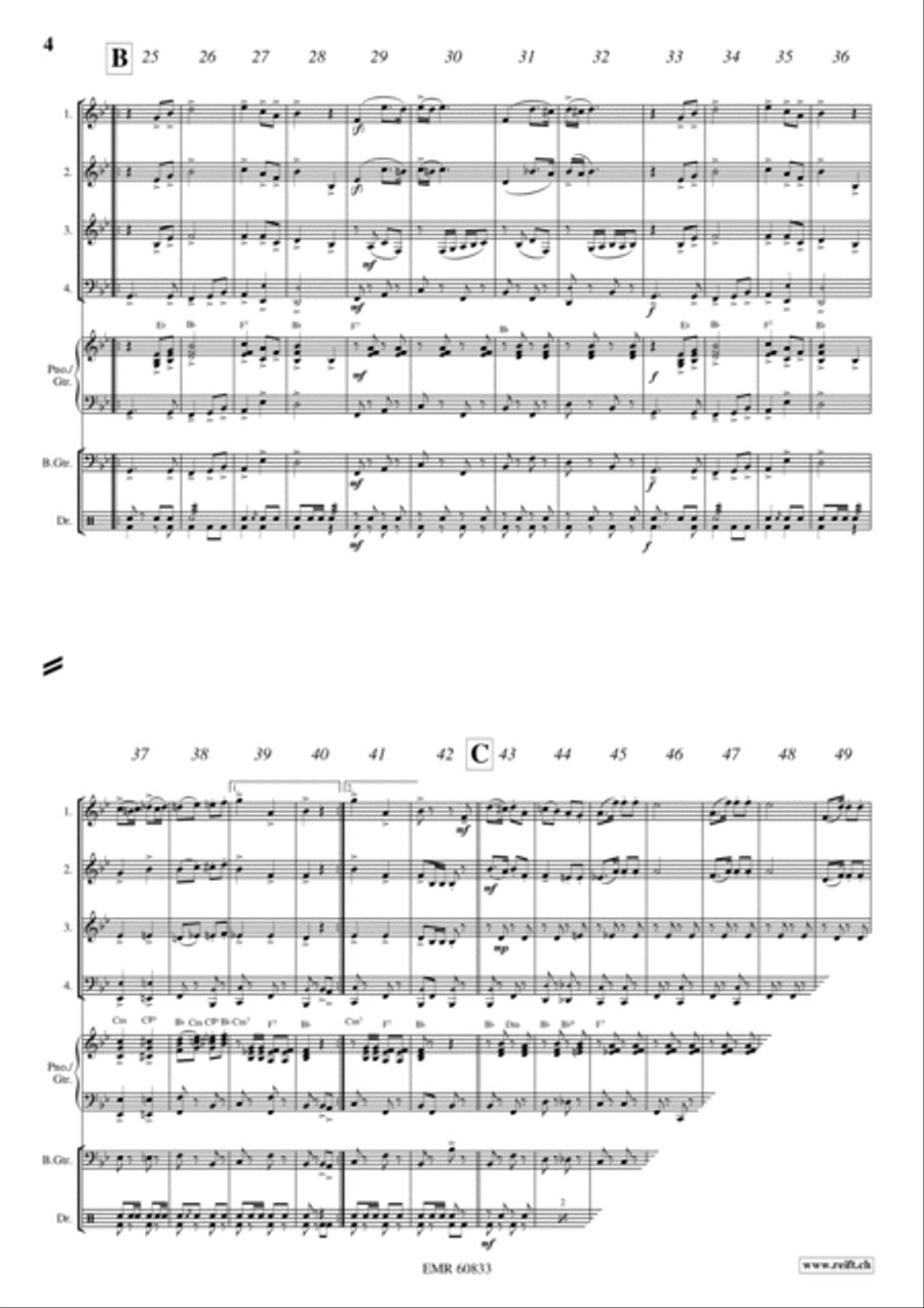 Bavaria March Bavaria March Brass Quartet scores gallery preview page 4