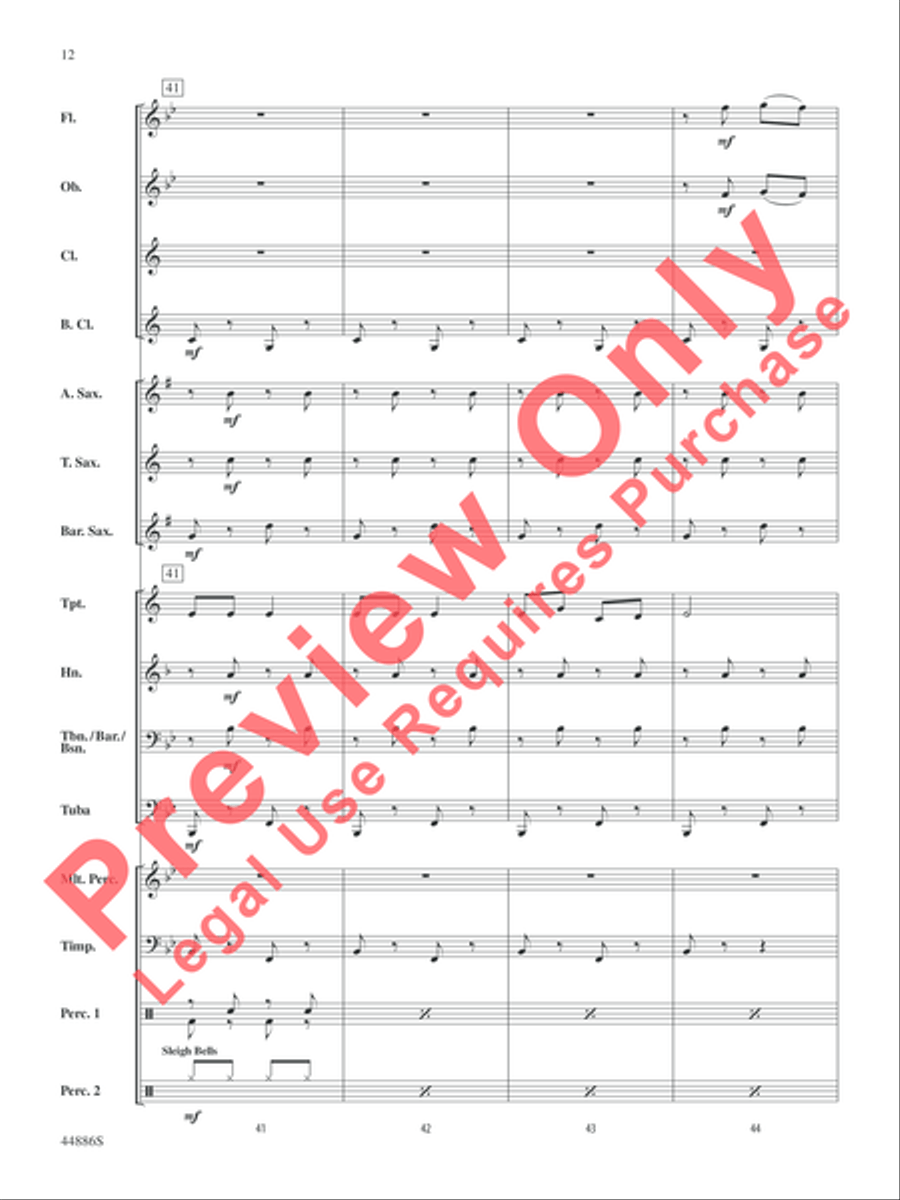 A Whole Lot of Christmas Concert Band scores gallery preview page 29