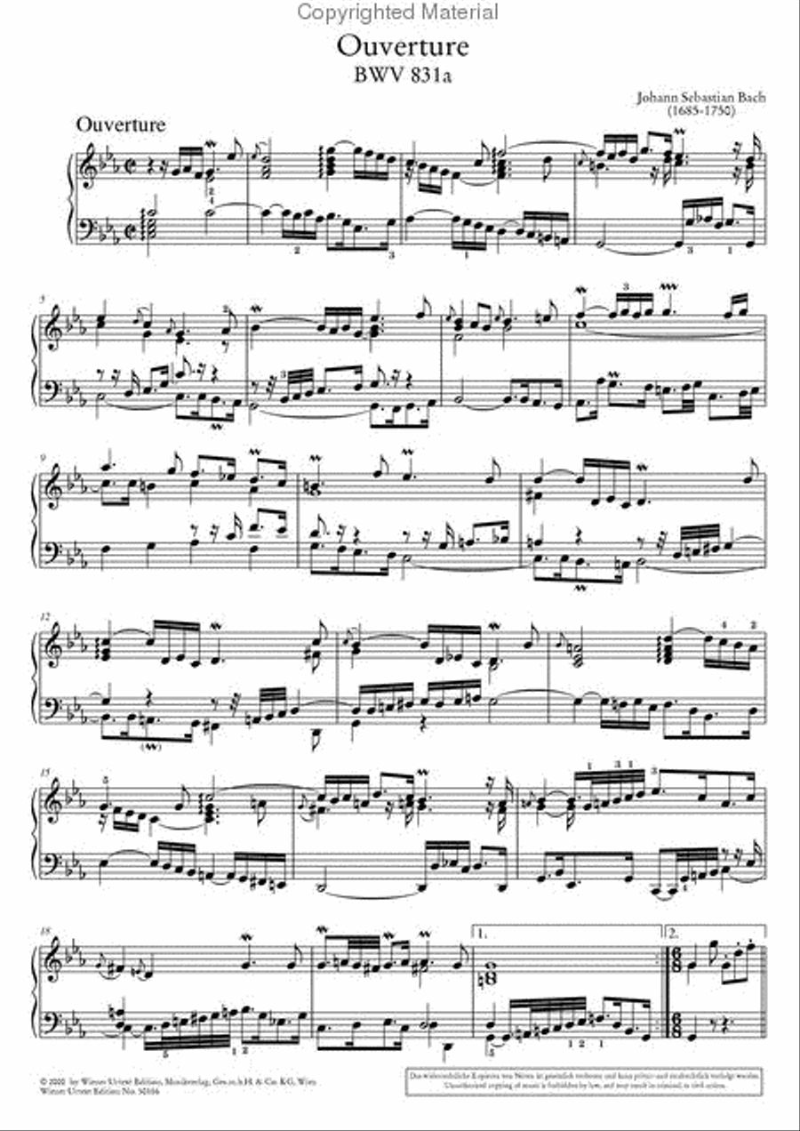 French Overture, BWV 831/831a Chamber Music scores gallery preview page 2