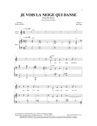 Book cover for Je Vois La Neige Qui Danse