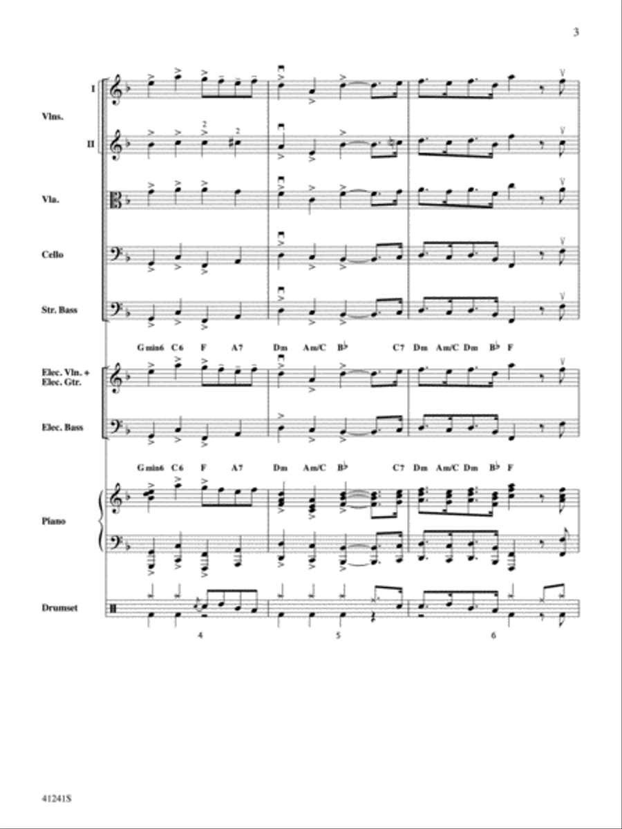 The March of the Kings / Hark the Herald Angels Sing: Score String Orchestra scores gallery preview page 3