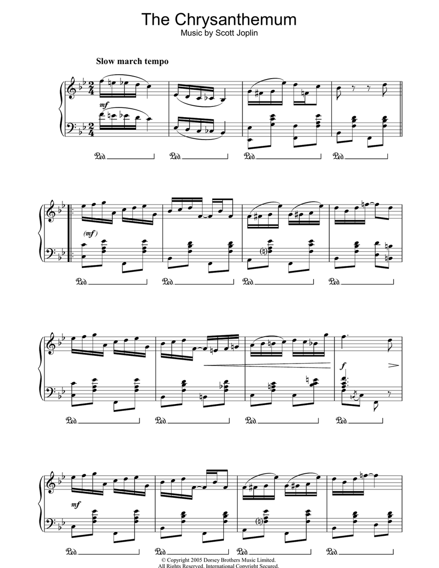 The Chrysanthemum The Chrysanthemum Piano Solo scores gallery preview page 1
