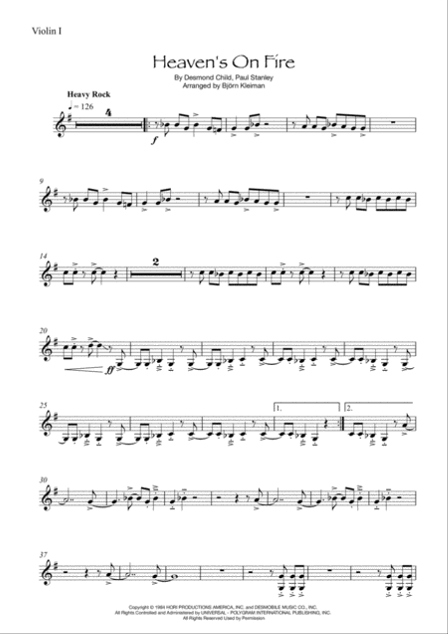 Heaven's On Fire String Quartet scores gallery preview page 4