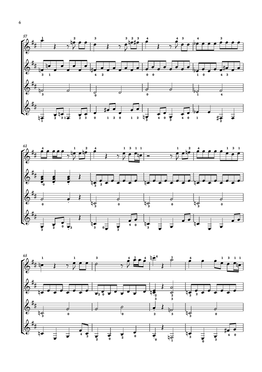Shaun The Sheep Guitar Ensemble scores gallery preview page 6