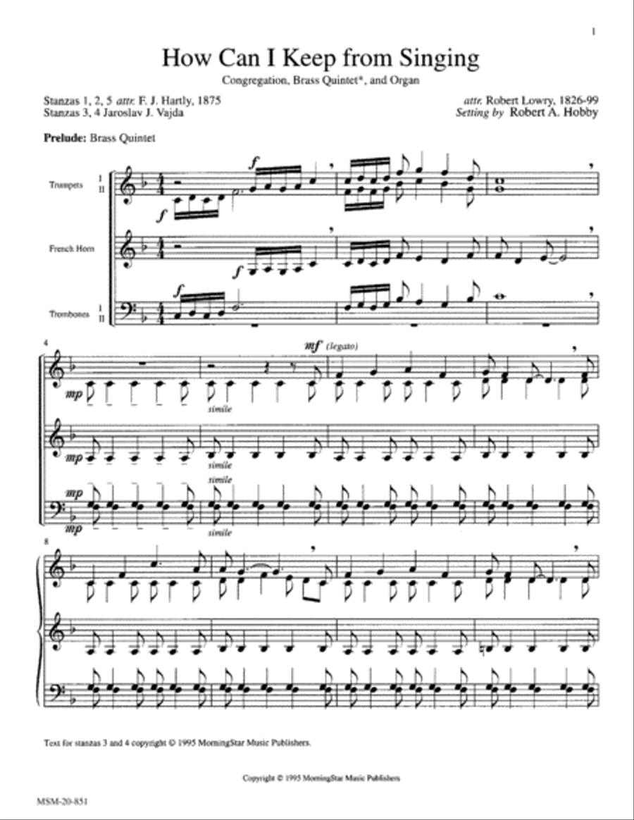 How Can I Keep From Singing Choir scores gallery preview page 2