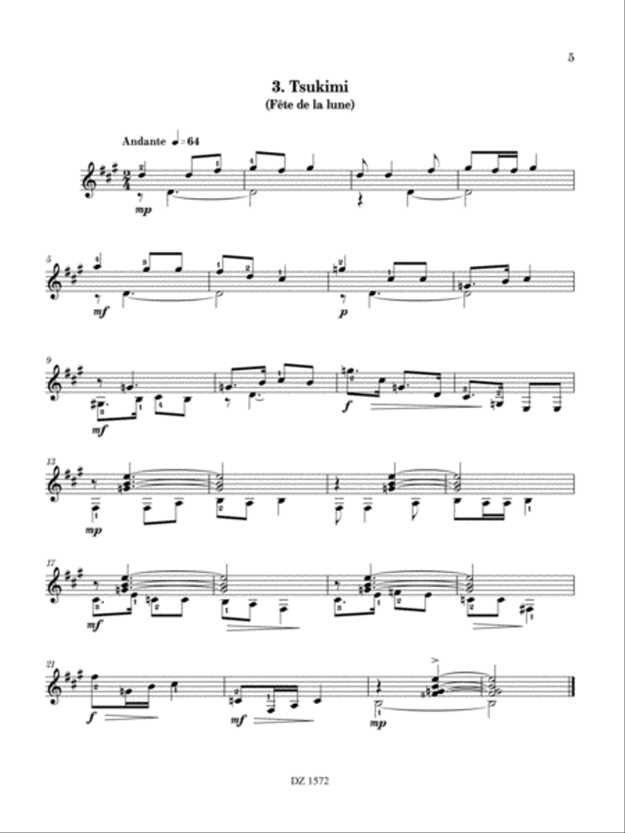 Fêtes du Japon Classical Guitar scores gallery preview page 5