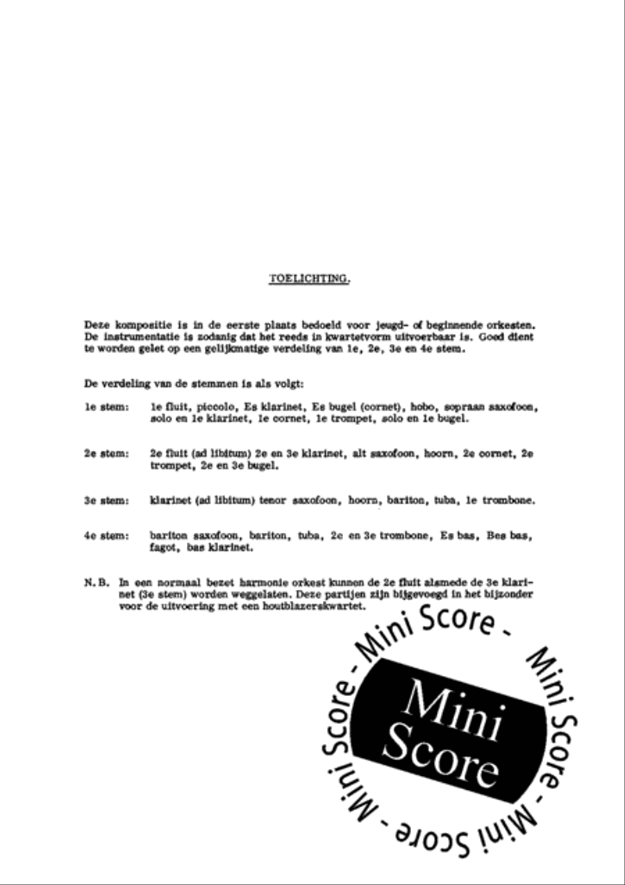 Kleine Suite Over Volksliederen Concert Band scores gallery preview page 3