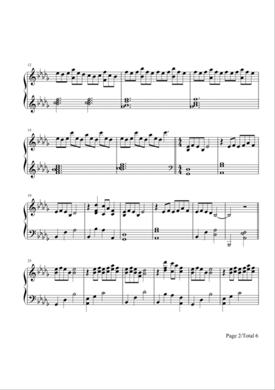 Forbidden Colours Piano Solo scores gallery preview page 2