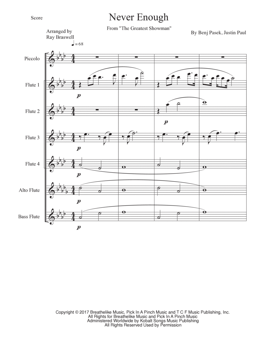 Never Enough Never Enough Flute Choir scores gallery preview page 1